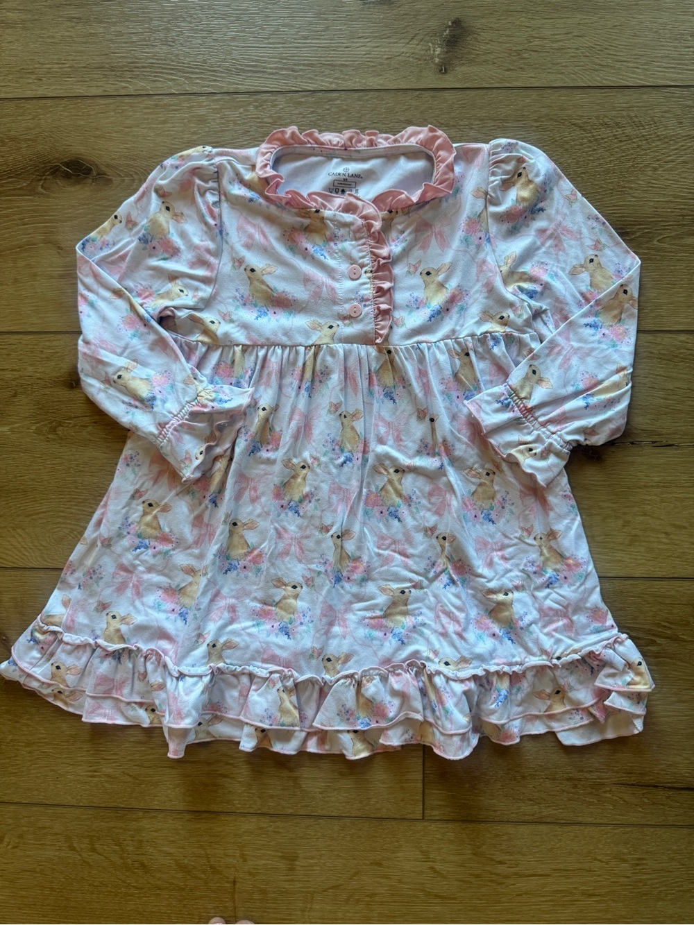 Caden Lane Light Pink Ruffle Bunny Nightgown